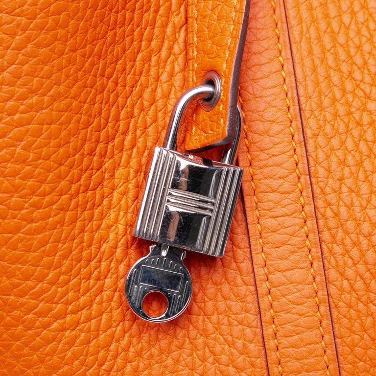 Hermès Picotin 22 Clémence Orange Front | Sell your designer bag