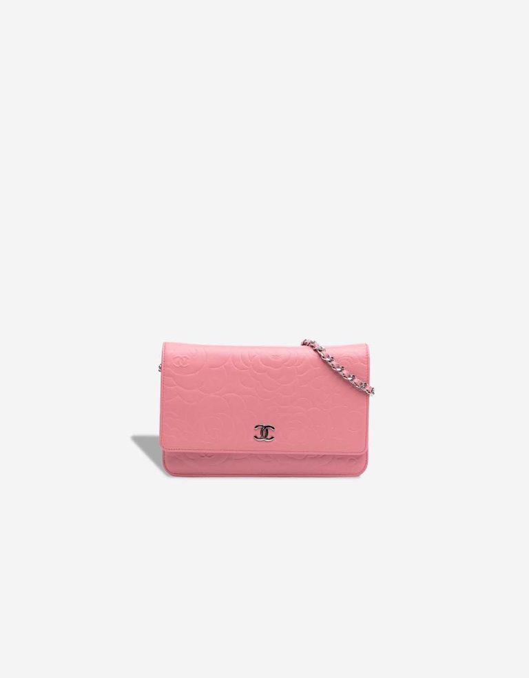Chanel Timeless Camellia Wallet On Chain Lamb Pink Front | Sell your designer bag