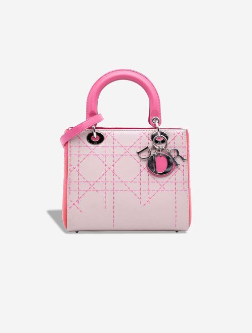 Dior Lady Medium Lamb Light Pink / Pink / Red Front | Sell your designer bag