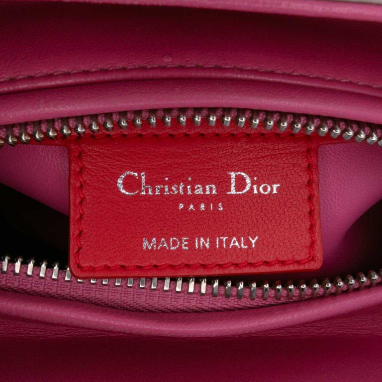 Dior Lady Medium Lamb Light Pink / Pink / Red Logo | Sell your designer bag
