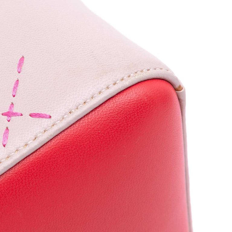 Dior Lady Medium Lamb Light Pink / Pink / Red Signs of wear | Sell your designer bag