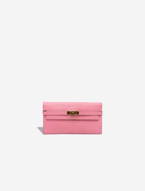 Hermès Kelly Long Wallet Chèvre Mysore Rose Confetti Front | Sell your designer bag