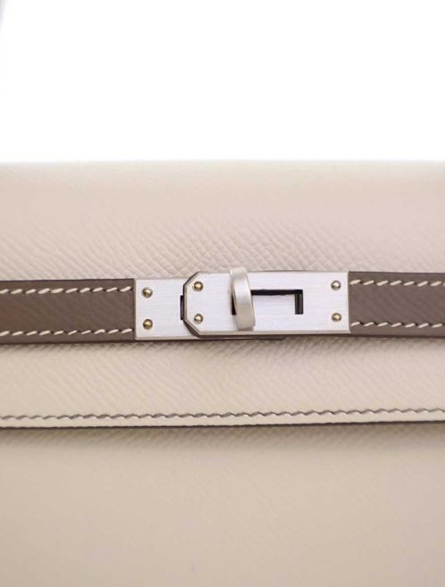 Hermès Kelly HSS 25 Epsom Craie / Étoupe Closing System | Sell your designer bag