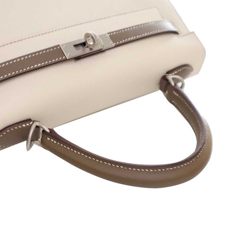 Hermès Kelly HSS 25 Epsom Craie / Étoupe Signs of wear | Sell your designer bag