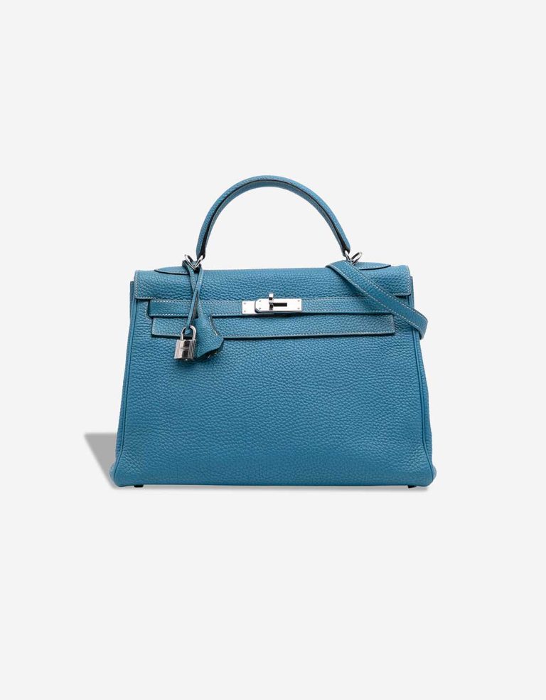 Hermès Kelly 32 Clémence Bleu Jean Front | Sell your designer bag