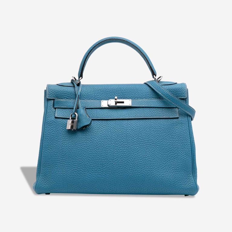 Hermès Kelly 32 Clémence Bleu Jean Front | Sell your designer bag
