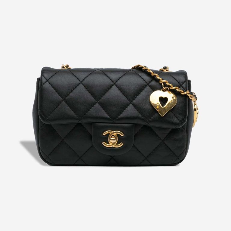 Chanel Timeless Mini Rectangular Lamb Black Front | Sell your designer bag