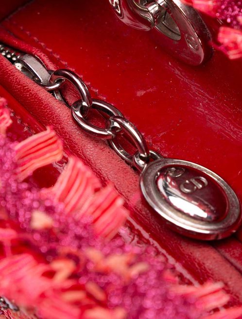 Medium Tweed Fringe Rhinestone Lady Dior Closing System | Sell your designer bag