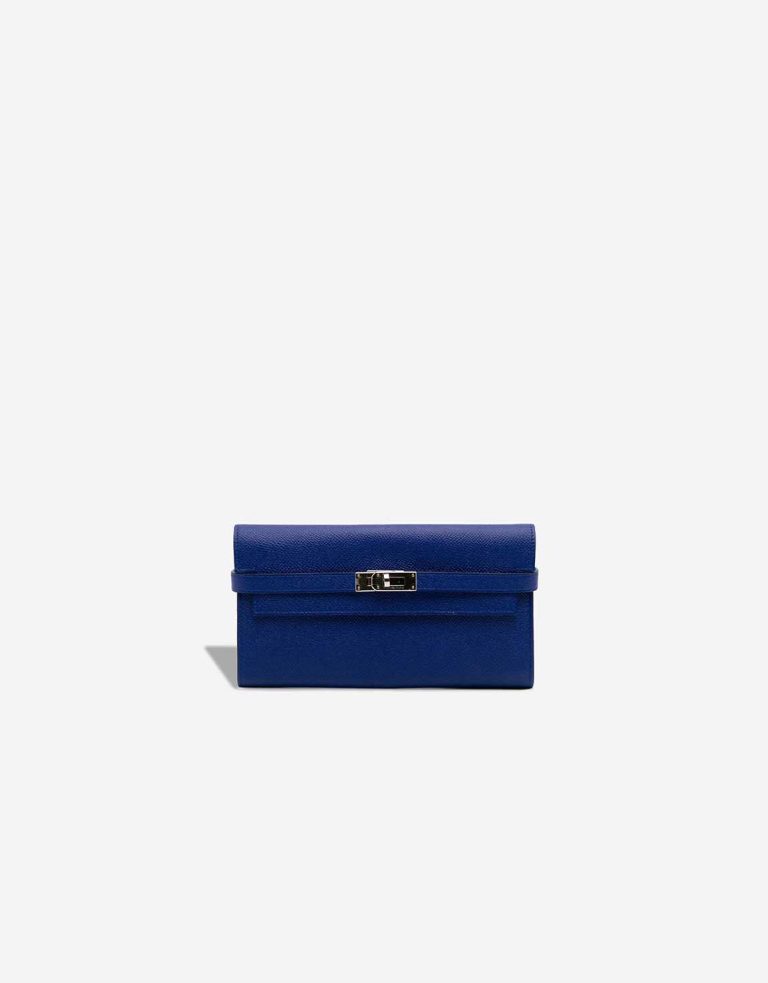 Hermès Kelly Long Wallet Epsom Bleu Électrique Front | Sell your designer bag