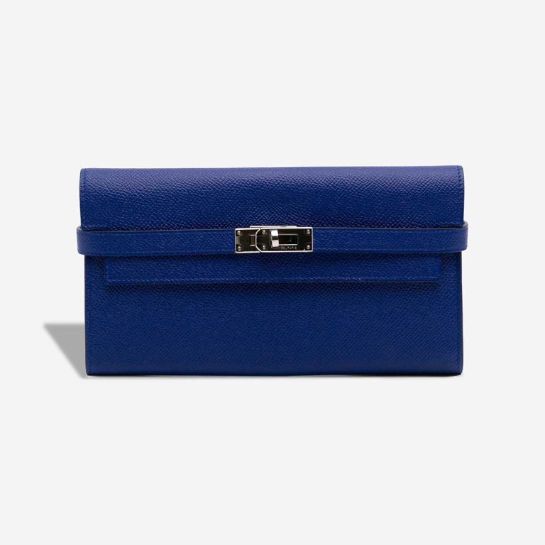 Hermès Kelly Long Wallet Epsom Bleu Électrique Front | Sell your designer bag