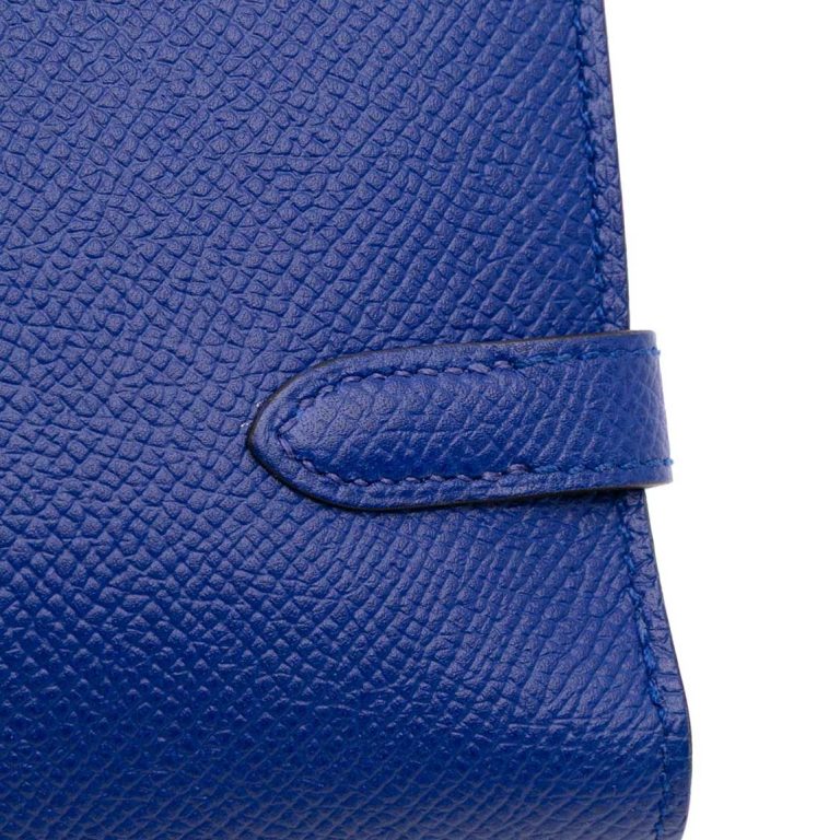 Hermès Kelly Long Wallet Epsom Bleu Électrique Signs of wear | Sell your designer bag