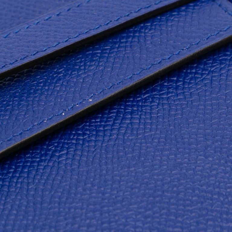 Hermès Kelly Long Wallet Epsom Bleu Électrique Signs of wear | Sell your designer bag