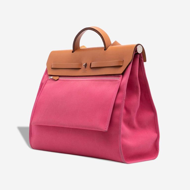 Hermès Herbag 39 Toile / Vache Hunter Sable Naturel / Rose Tyrien | Sell your designer bag