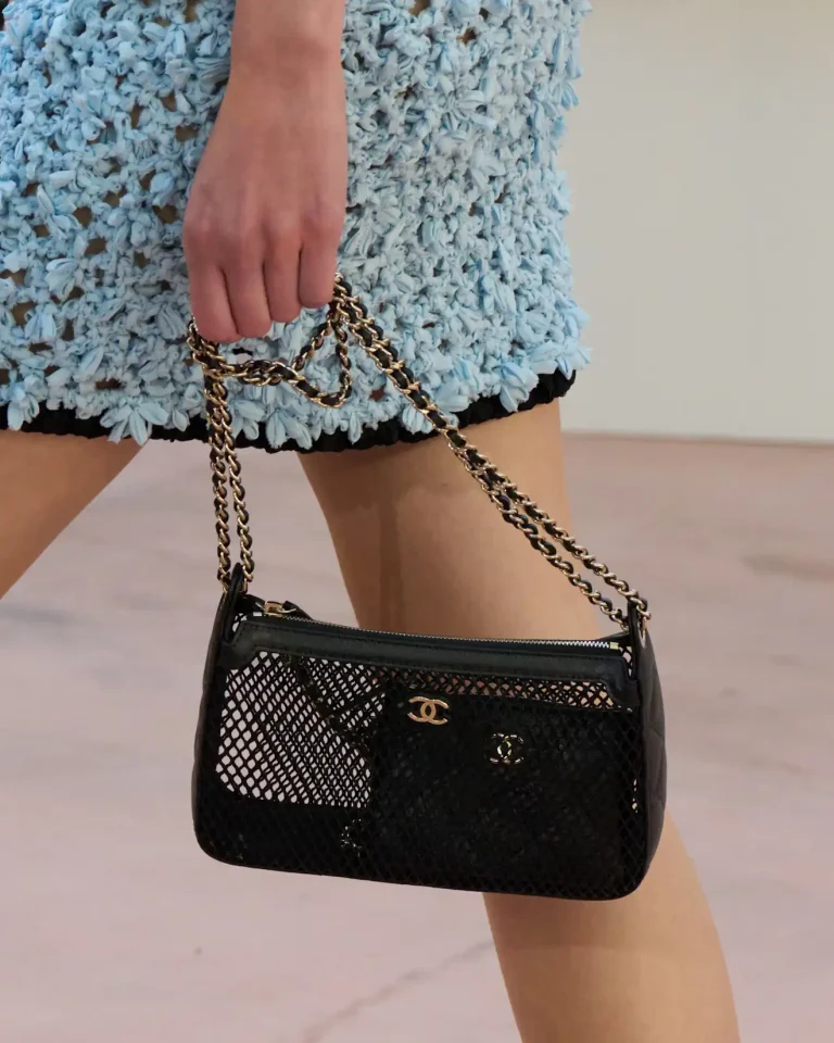 Chanel mesh bag in black
