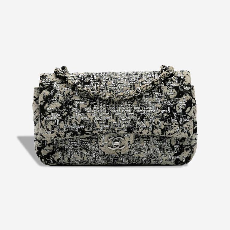 Chanel Timeless Medium Wool Black / Beige / White Front | Sell your designer bag
