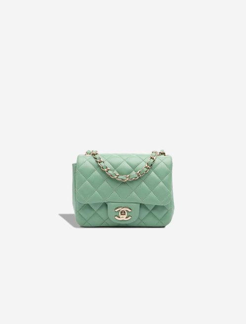 Chanel Timeless Mini Square Lamb Mint Front | Sell your designer bag