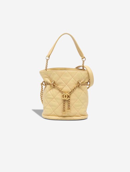 Chanel Bucket Bag Small Lamb Light Yellow Front | Sell your designer bag